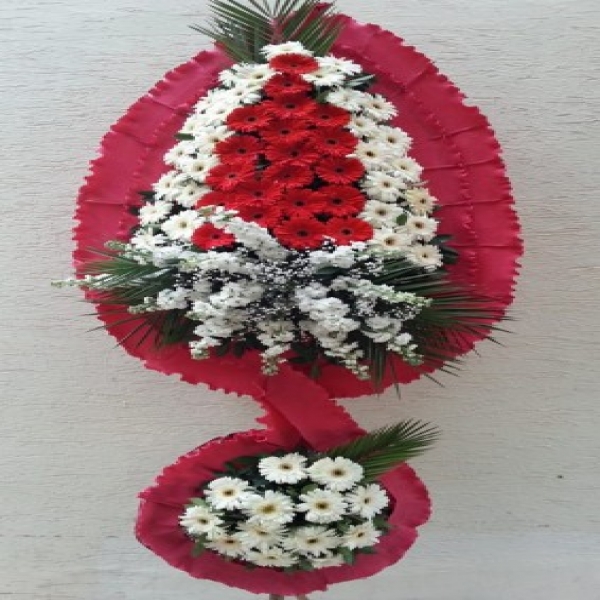  Öffnender Hochzeitskorb mit Fuß Resim 1
