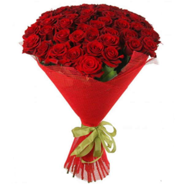 41 Blumenstrauß aus roten Rosen Resim 1