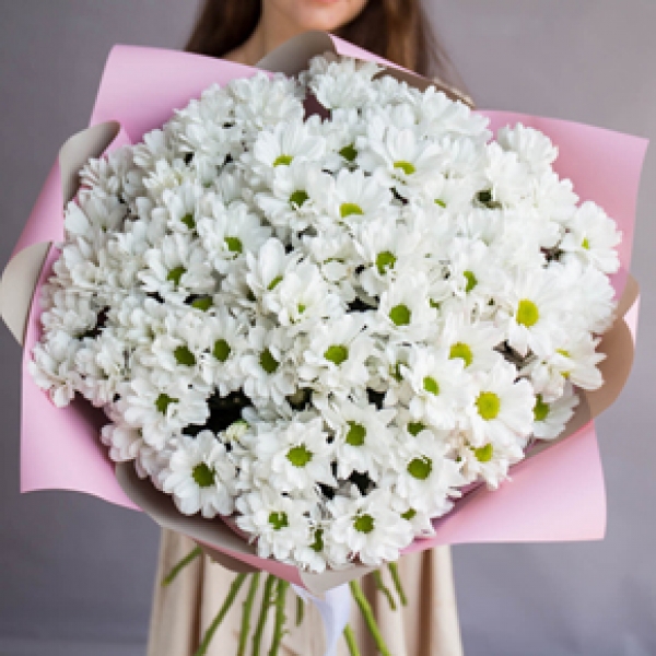 Wunderschöner Chrysanthemenstrauß Resim 1